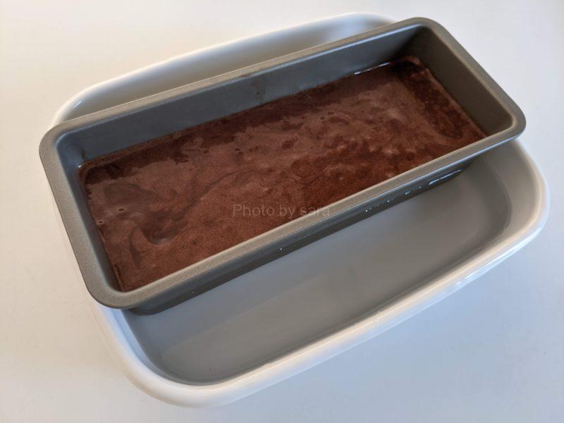 チョコレートプリンケーキ　レシピ　パウンド型　作り方