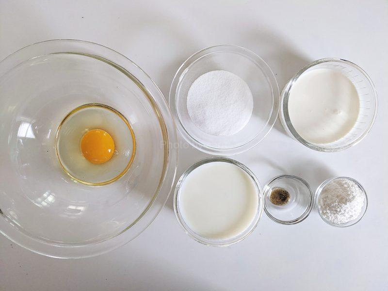 米粉のカスタードクリーム　簡単レシピ　電子レンジ　全卵