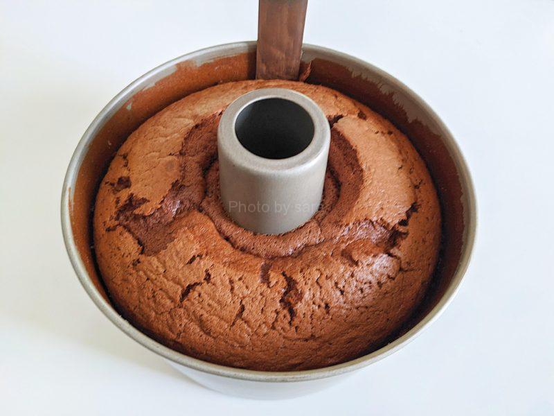 チョコレートシフォンケーキ　レシピ　作り方　簡単