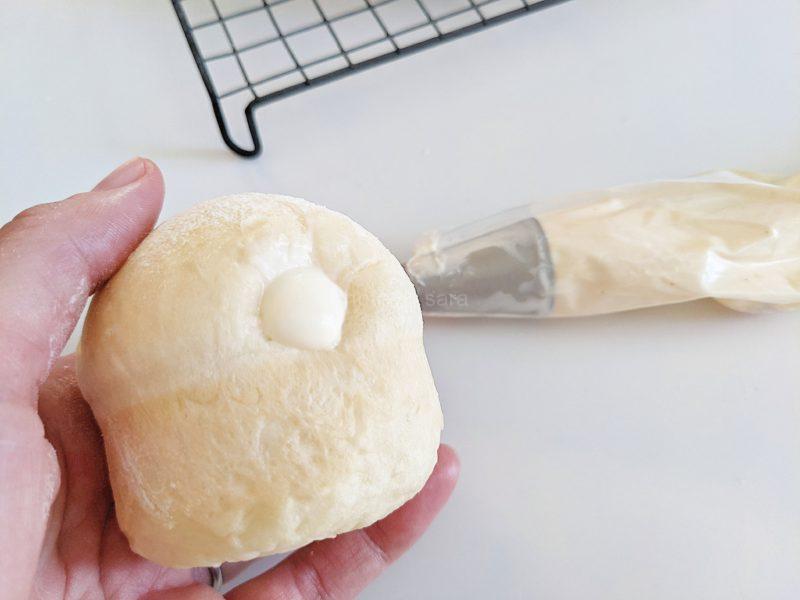 冷やしクリームパン　簡単レシピ　マフィン型